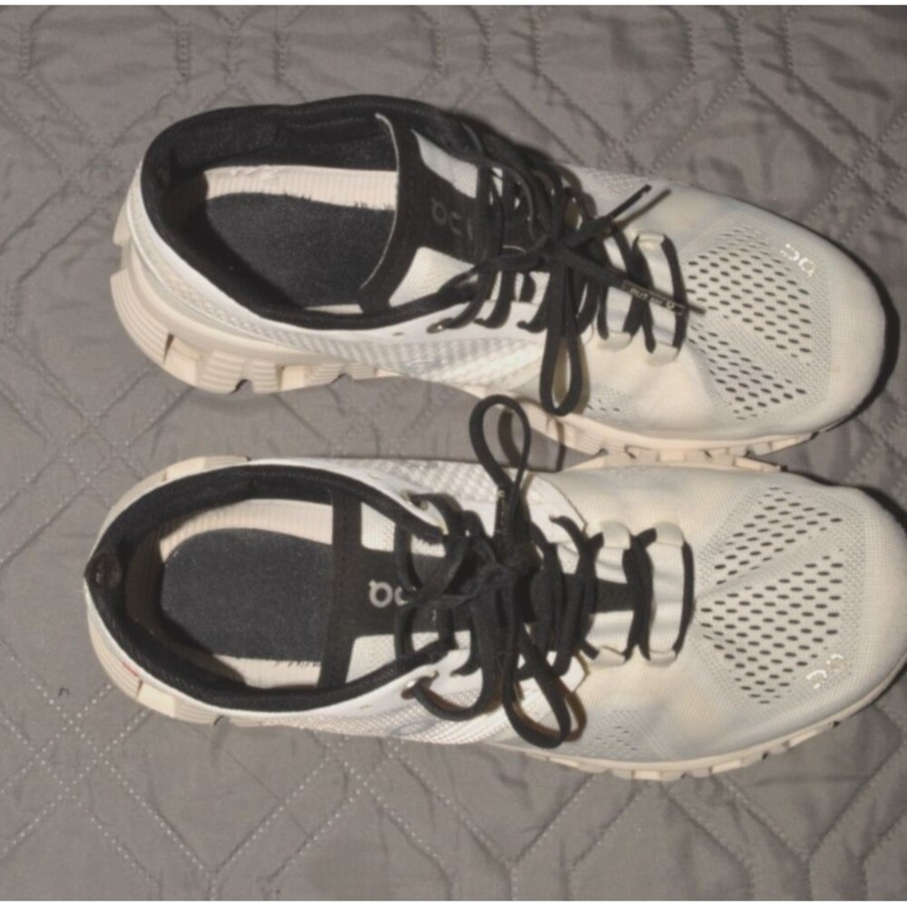 On Cloud X Women's Sz 8 Running Shoes White Black Mesh Sneakers EU 39 Athletic - Picture 8 of 9